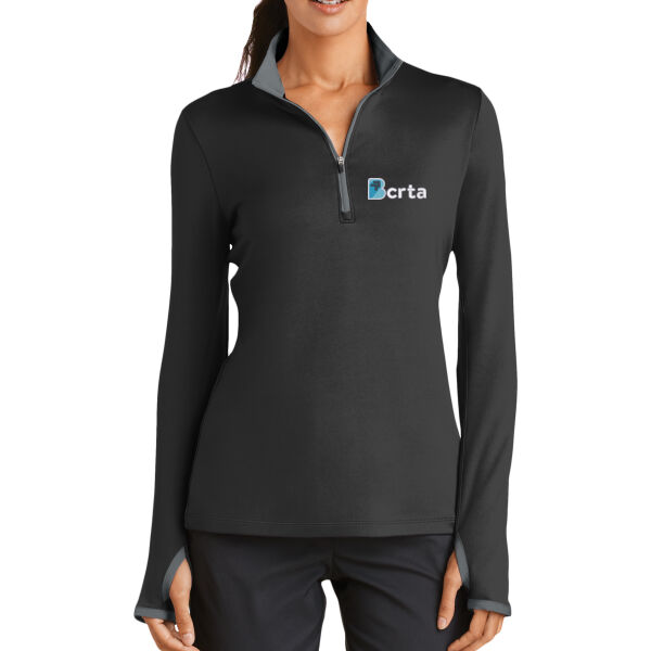 Embroidered BCRTA - Ladies Dri FIT Stretch 1/2 Zip Cover Up Thumbnail