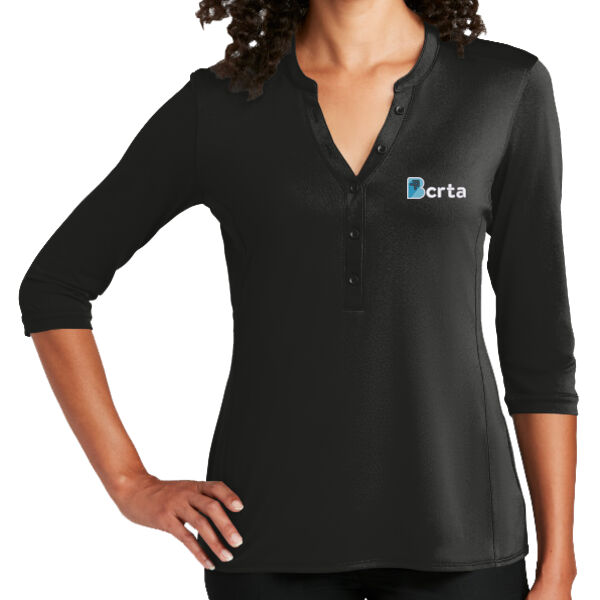Embroidered BCRTA - Ladies UV Choice Pique Henley Thumbnail