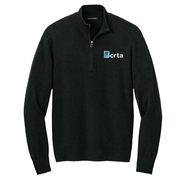 Embroidered BCRTA  - Easy Care 1/4 Zip Sweater Thumbnail