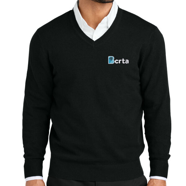 Embroidered BCRTA  - Easy Care V Neck Sweater Thumbnail