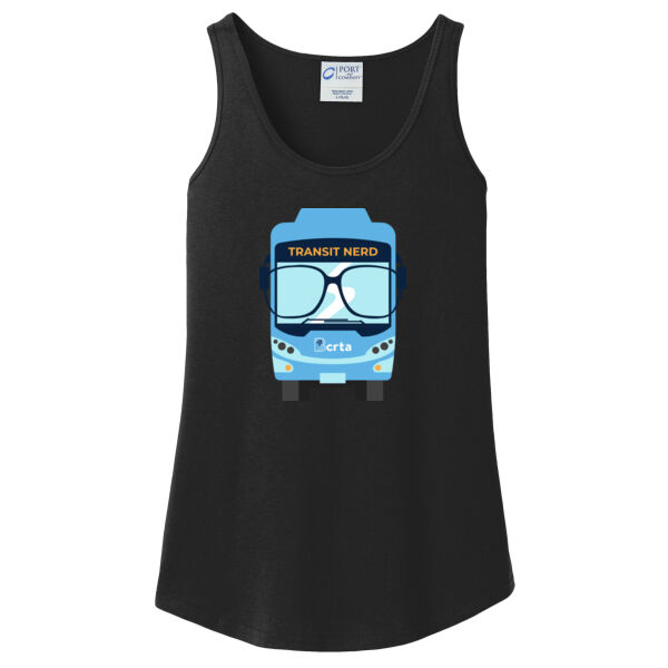 Transit Nerd Printed - Women's Core Cotton Tank Top Thumbnail