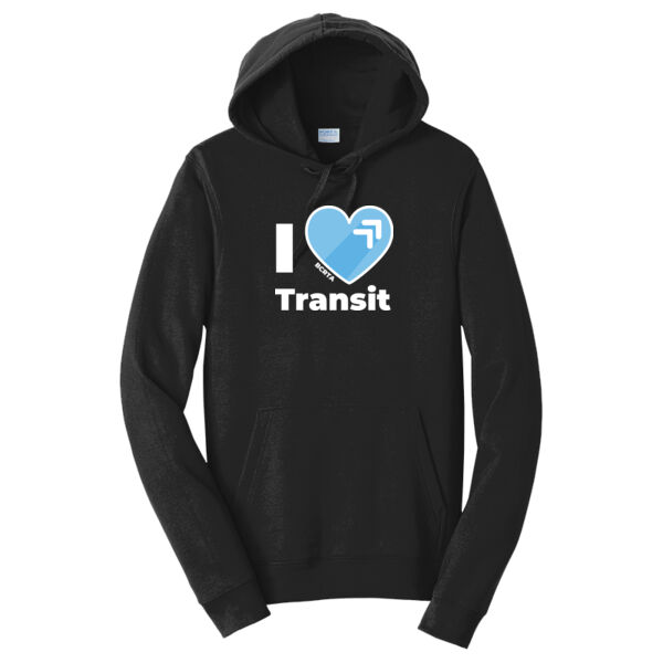 I Love Transit Printed - Fan Favorite Fleece Pullover Hooded Sweatshirt Thumbnail