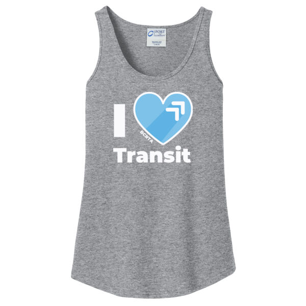 I Love Transit Printed - Women's Core Cotton Tank Top Thumbnail