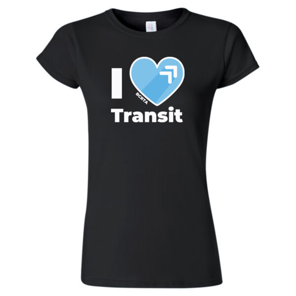 I Love Transit Printed - Softstyle® Women’s T-Shirt Thumbnail