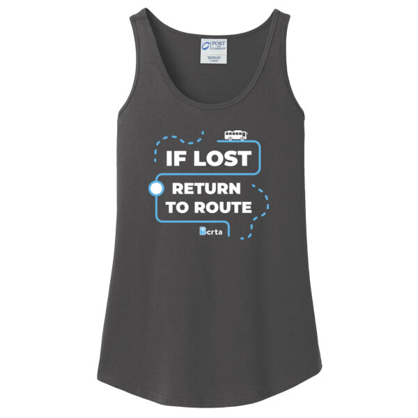 If Lost Return to Route - Printed - Women's Core Cotton Tank Top Thumbnail