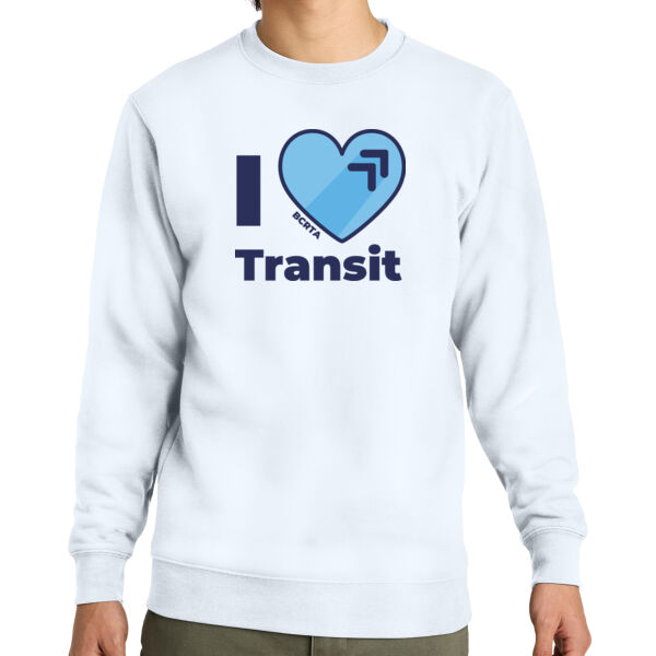 District I Love Transit Printed- - Fleece Crew Sweatshirt Thumbnail